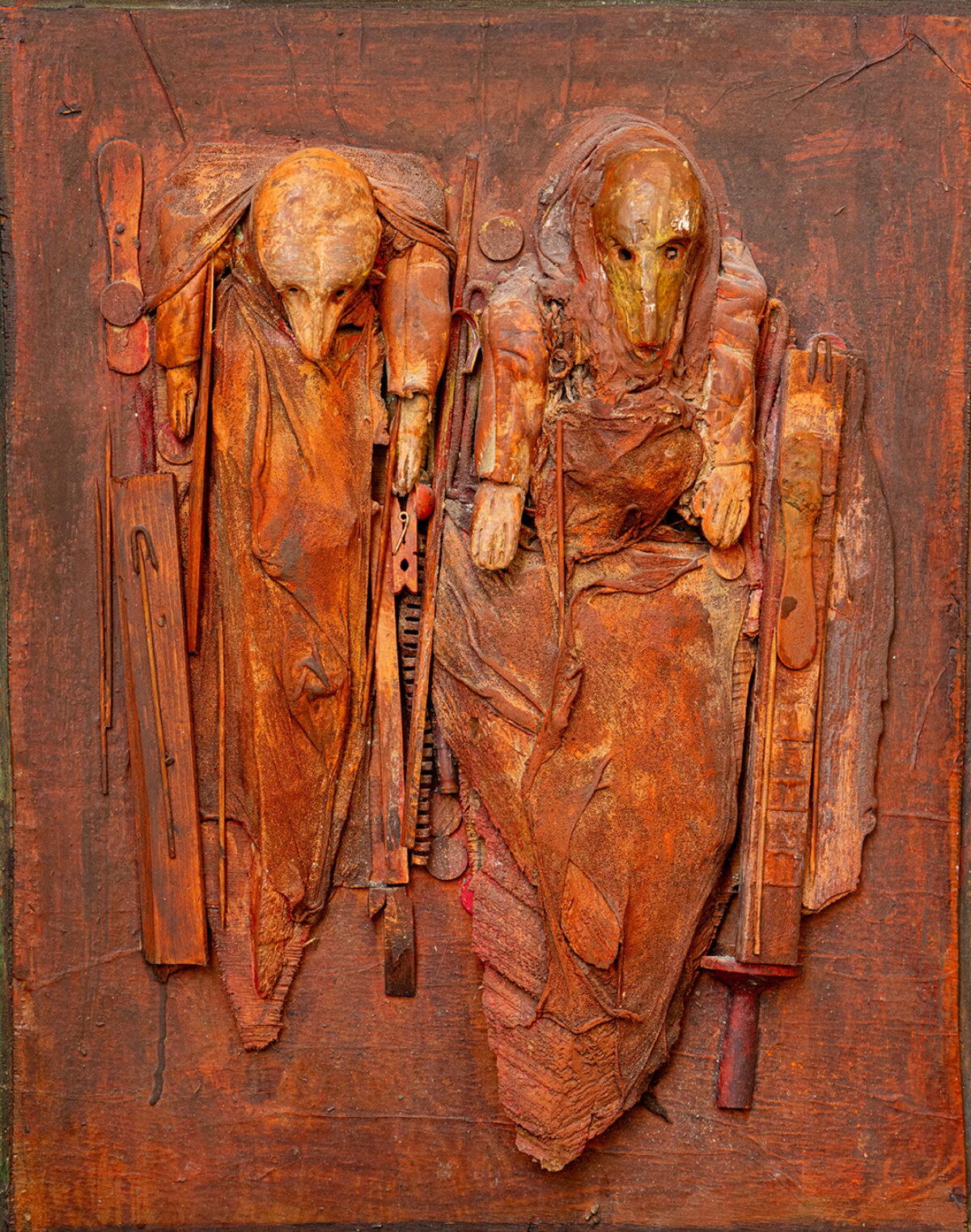 Les pénitents rouges - Louis Pons - ©Oeuvre mise en vente par L'Atelier Galerie des Alpilles