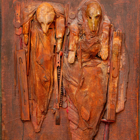 Les pénitents rouges - Louis Pons - ©Oeuvre mise en vente par L'Atelier Galerie des Alpilles