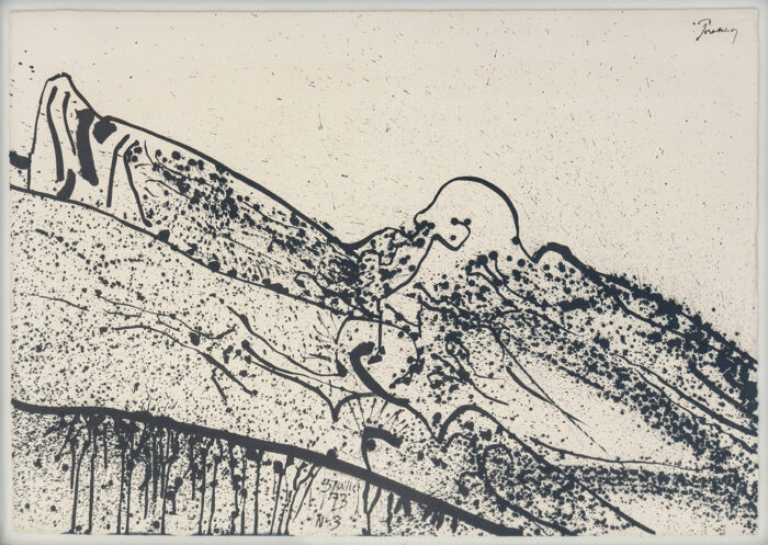 Les alpilles - Prassinos - ©Oeuvre mise en vente par L'Atelier Galerie des Alpilles
