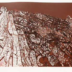 Les alpilles rouges - Prassinos - ©Oeuvre mise en vente par L'Atelier Galerie des Alpilles