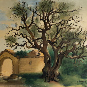 L'arbre devant le mas - Rohner ©Oeuvre mise en vente par L'Atelier Galerie des Alpilles