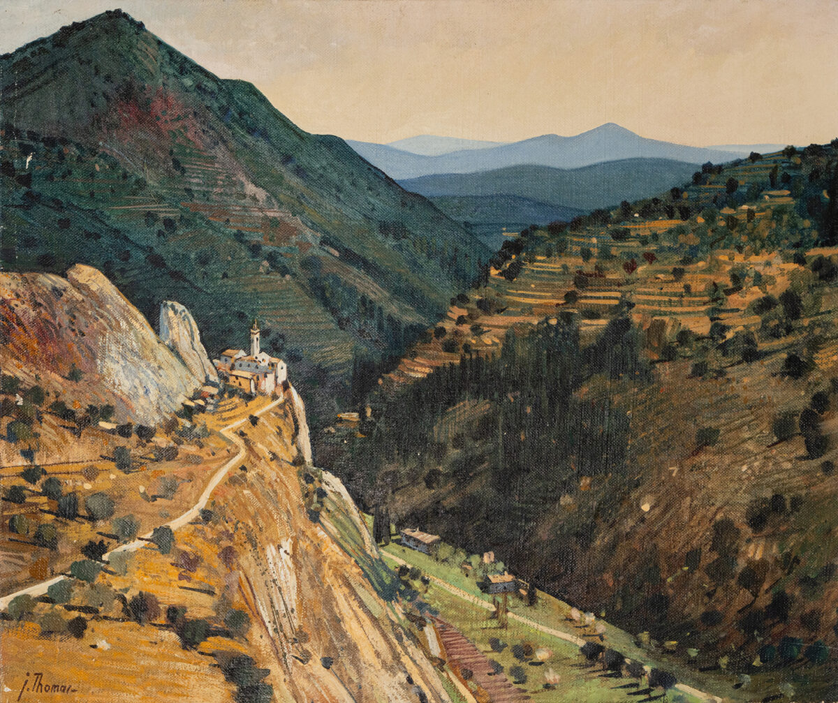 Roubion - Jean Thomas ©Oeuvre mise en vente par L'Atelier Galerie des Alpilles