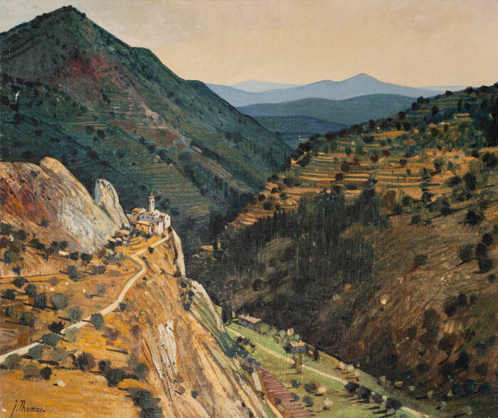 Roubion - Jean Thomas ©Oeuvre mise en vente par L'Atelier Galerie des Alpilles