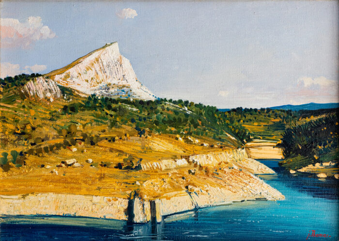 Montagne Sainte-Victoire - Jean Thomas ©Oeuvre mise en vente par L'Atelier Galerie des Alpilles