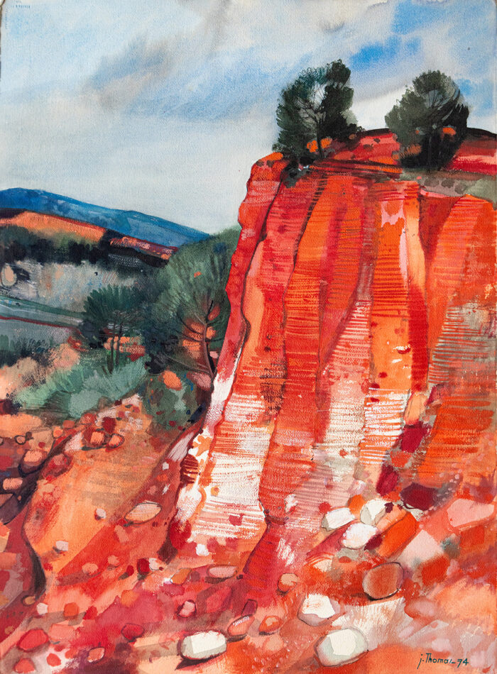 Rousillon- Jean Thomas ©Oeuvre mise en vente par L'Atelier Galerie des Alpilles
