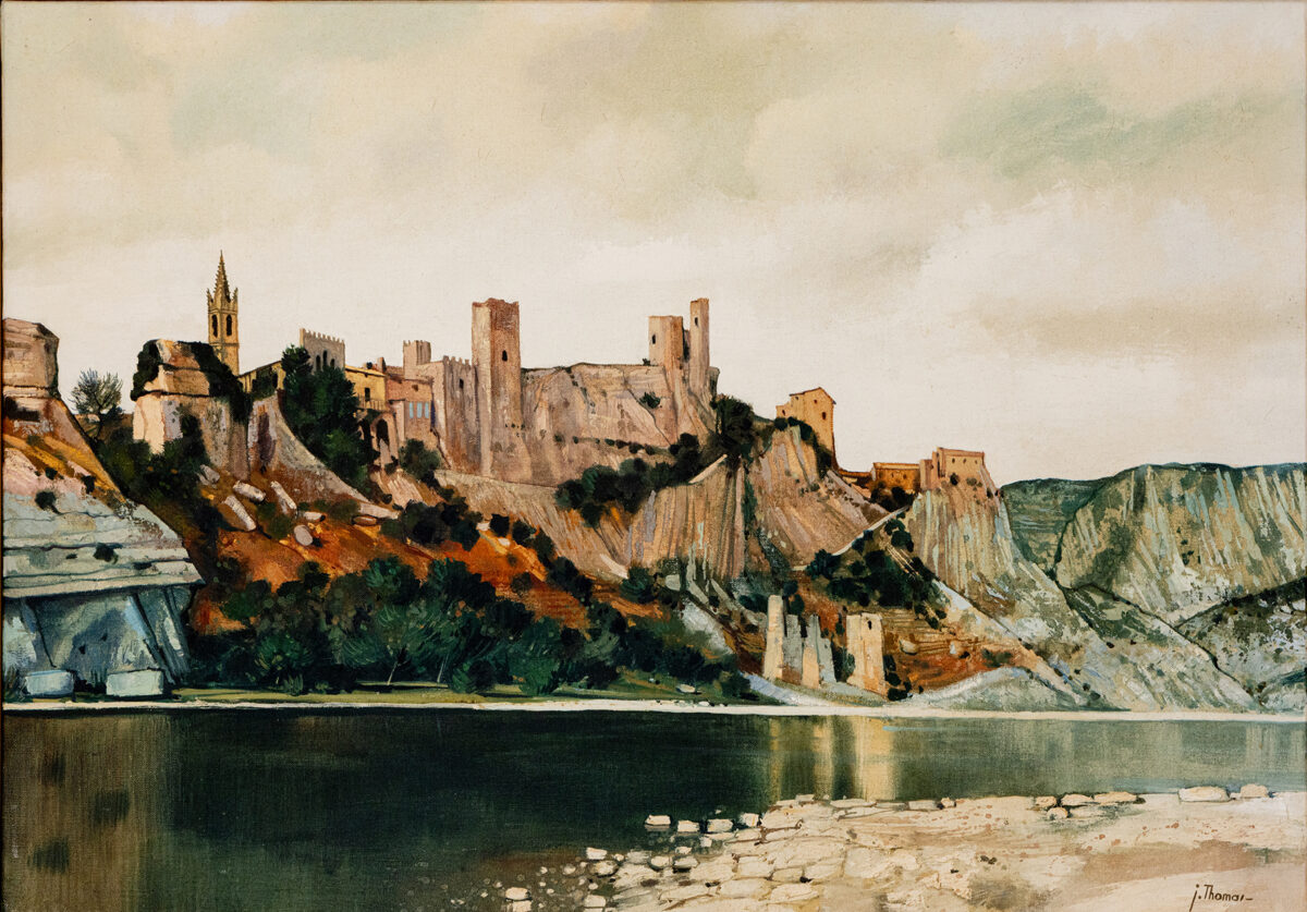 Rivière d'ardèche - Jean Thomas ©Oeuvre mise en vente par L'Atelier Galerie des Alpilles
