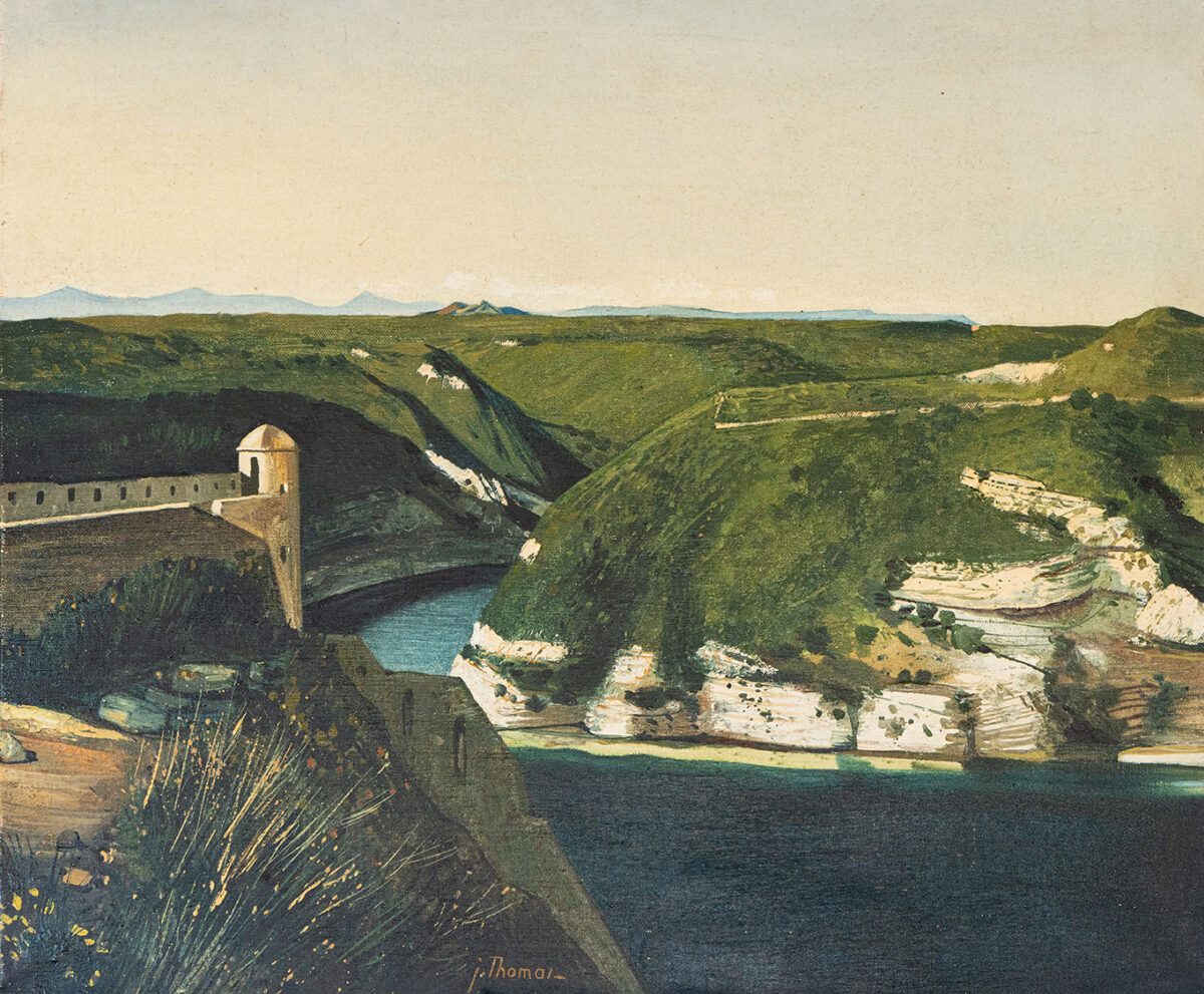 L'arrière pays de Bonifacio - Jean Thomas ©Oeuvre mise en vente par L'Atelier Galerie des Alpilles