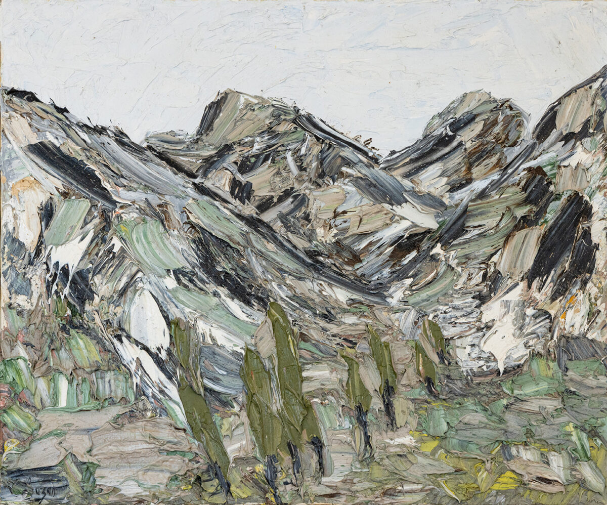 les alpilles - Gérard Voulouzan-©Oeuvre mise en vente par L'Atelier Galerie des Alpilles