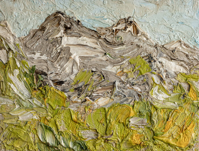 Les alpilles - Gérard Voulouzan-©Oeuvre mise en vente par L'Atelier Galerie des Alpilles