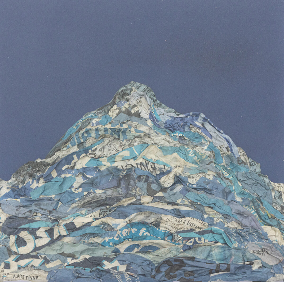 Alpilles bleues - Antoine Wattinne -© Oeuvre mise en vente par L'Atelier Galerie des Alpilles