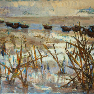 Taureaux en camargue - Winsberg - ©Oeuvre en vente par L'Atelier Galerie des Alpilles